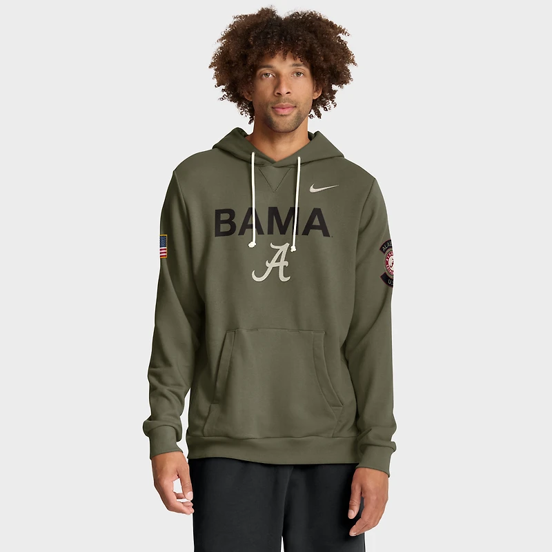 Sweat à capuche Nike Olive Alabama Crimson Tide 2025 Military Appreciation Standard Issue pour homme