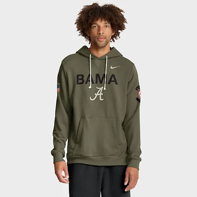 Men's Nike Olive Alabama Crimson Tide 2025 Military Appreciation Standard Issue Dri-FIT Hoodie
