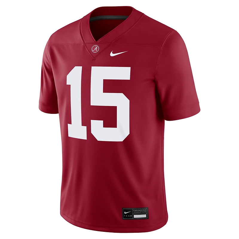Maillot de football Nike Ty Simpson Crimson Alabama Tide NIL pour homme