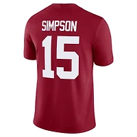 Maillot de football Nike Ty Simpson Crimson Alabama Tide NIL pour homme