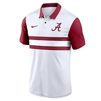 Men's Nike White/Crimson Alabama Crimson Tide Primetime Campus Pattern Vapor Dri-FIT Polo