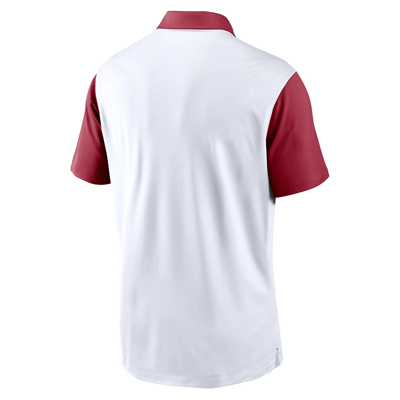 Men's Nike White/Crimson Alabama Crimson Tide Primetime Campus Pattern Vapor Dri-FIT Polo