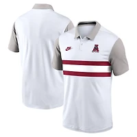 Polo Nike Alabama Crimson Tide Athletic Prep Legacy Logo Vapor Dri-FIT pour homme, blanc/gris