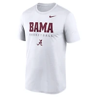 Men's Nike White Alabama Crimson Tide 2025 Courtside Basketball Legend Dri-FIT T-Shirt