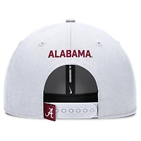Casquette ajustable Nike Alabama Crimson Tide 2025 On-Field Rise Performance pour homme, blanche