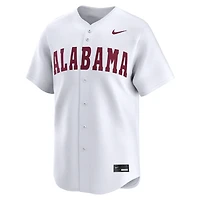 Maillot de baseball Nike blanc pour homme, édition limitée alternative Alabama Crimson Tide