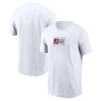 T-shirt Nike blanc Alabama Crimson Tide Campus avec logo Swoosh pour homme