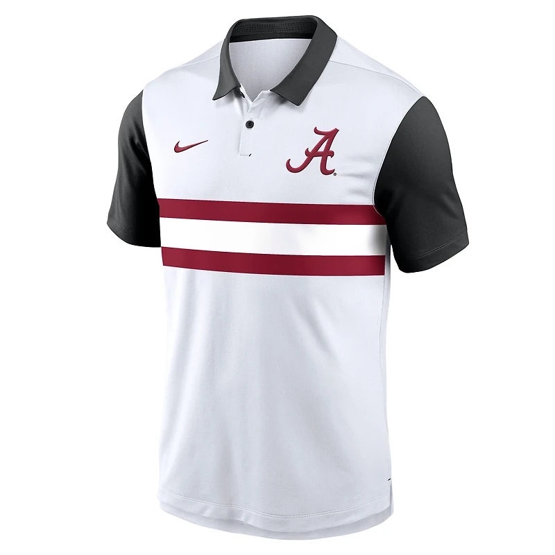Men's Nike White Alabama Crimson Tide Campus Pattern Vapor Dri-FIT Polo