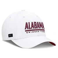 Casquette Nike blanche pour homme Alabama Crimson Tide Game Day Rise Swooshflex