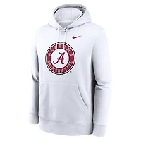 Sweat à capuche en polaire Nike pour homme, blanc, Alabama Crimson Tide Primetime Alternate Logo Club