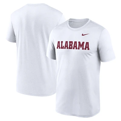 T-shirt Nike blanc Alabama Crimson Tide Primetime Legend Wordmark pour homme