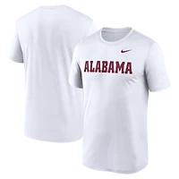 T-shirt Nike blanc Alabama Crimson Tide Primetime Legend Wordmark pour homme