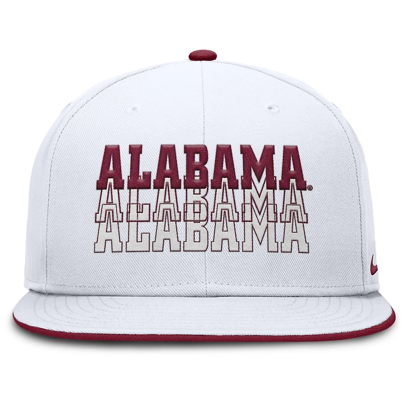 Men's Nike White Alabama Crimson Tide True Primetime Performance Fitted Hat
