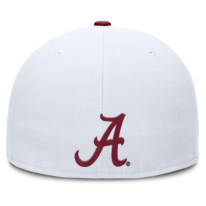 Men's Nike White Alabama Crimson Tide True Primetime Performance Fitted Hat