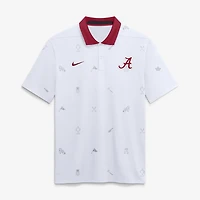Men's Nike White Alabama Crimson Tide Vapor Pattern Dri-FIT Polo