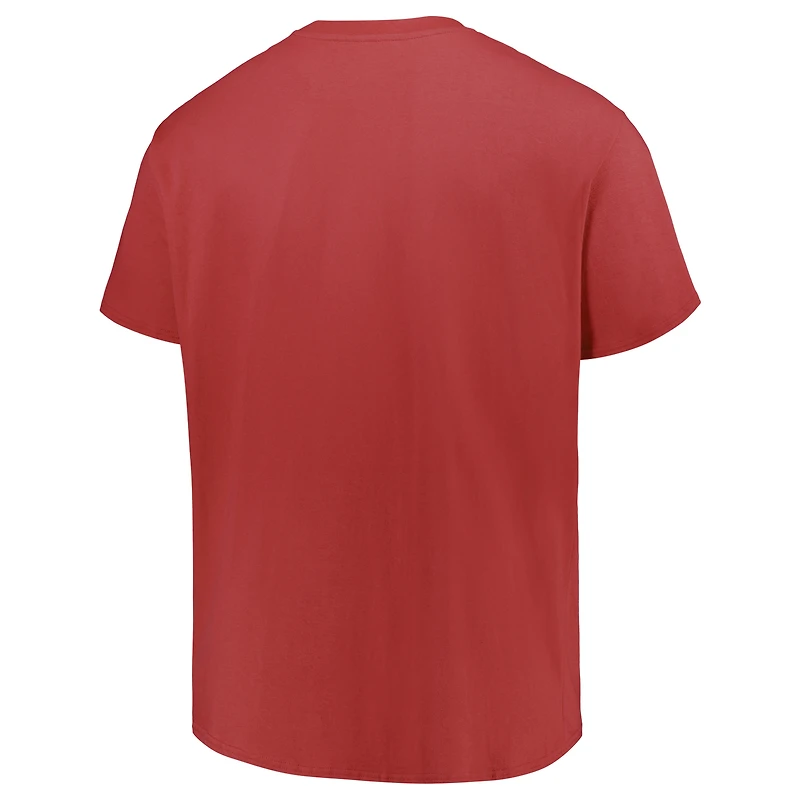 Men's Profile Crimson Alabama Tide Big & Tall Color Stripe T-Shirt