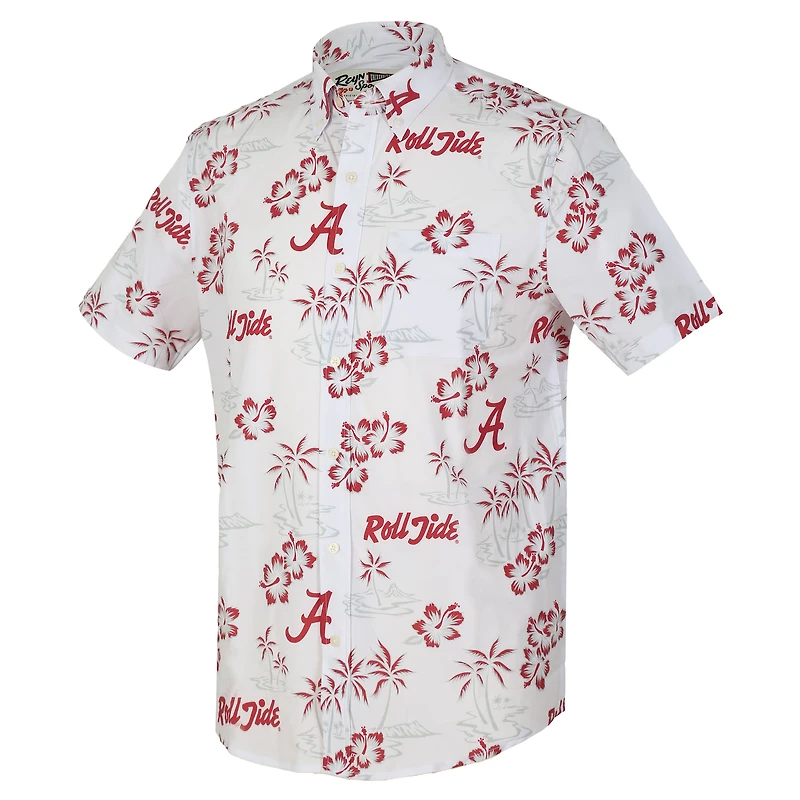 Men's Reyn Spooner White Alabama Crimson Tide Kekai Classic Tri-Blend Button-Down Shirt
