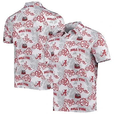 Polo performance Reyn Spooner pour homme, blanc Alabama Crimson Tide
