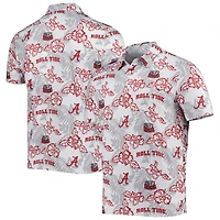 Polo performance Reyn Spooner pour homme, blanc Alabama Crimson Tide