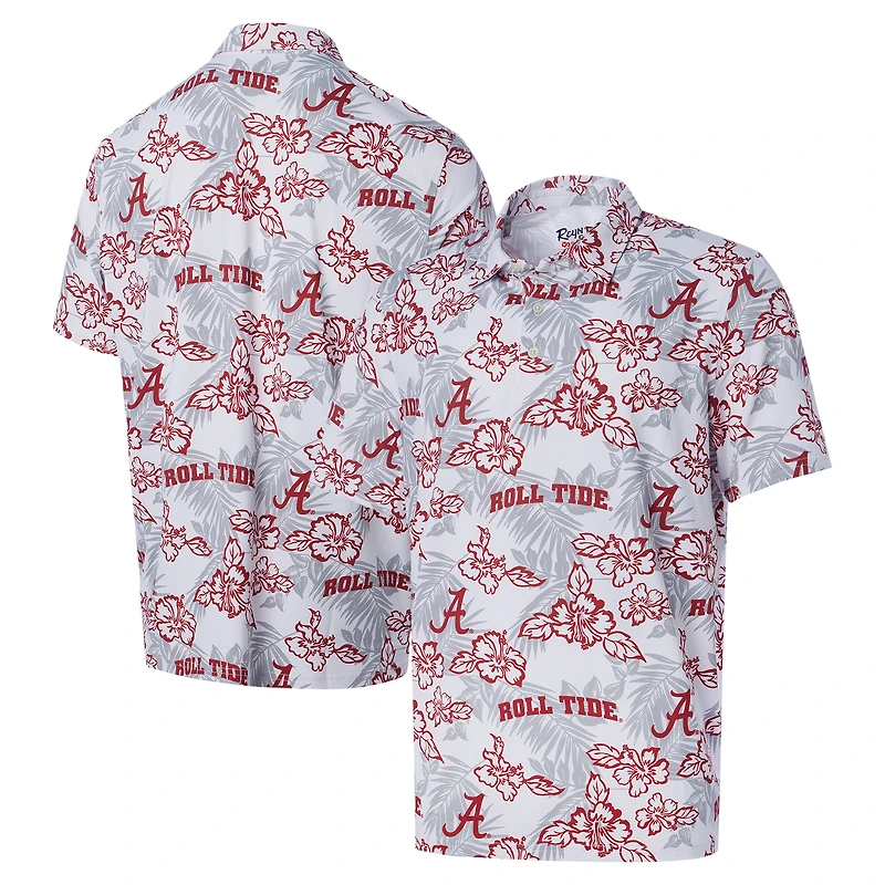 Men's Reyn Spooner White Alabama Crimson Tide Performance Polo