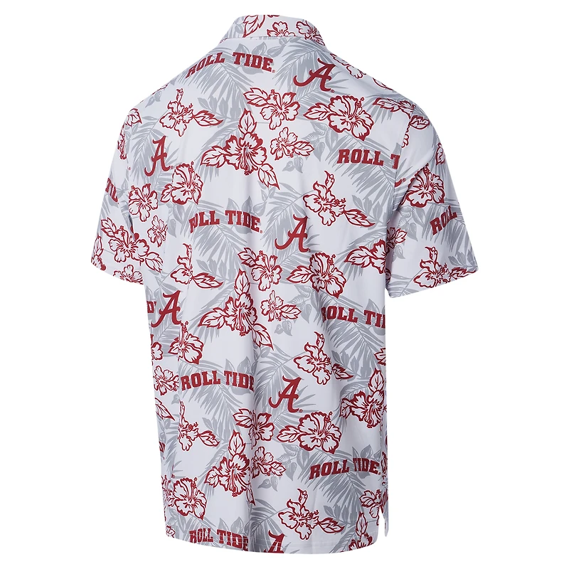 Men's Reyn Spooner White Alabama Crimson Tide Performance Polo