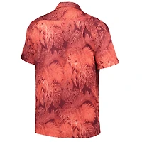 Men's Tommy Bahama Crimson Alabama Tide Big & Tall Coast Luminescent Fronds IslandZone Button-Up Camp Shirt