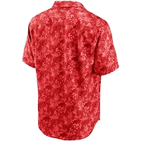 Men's Tommy Bahama Crimson Alabama Tide Sport Jungle Shade Camp Button-Up Shirt