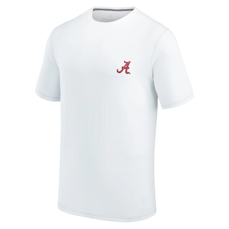 T-shirt de plage Tommy Bahama blanc Alabama Crimson Tide Sport Bali pour hommes