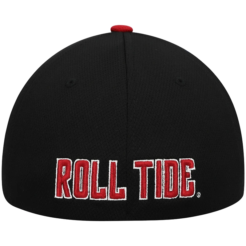 Men's Top of the World Black/Crimson Alabama Crimson Tide Two-Tone Reflex Hybrid Tech Flex Hat