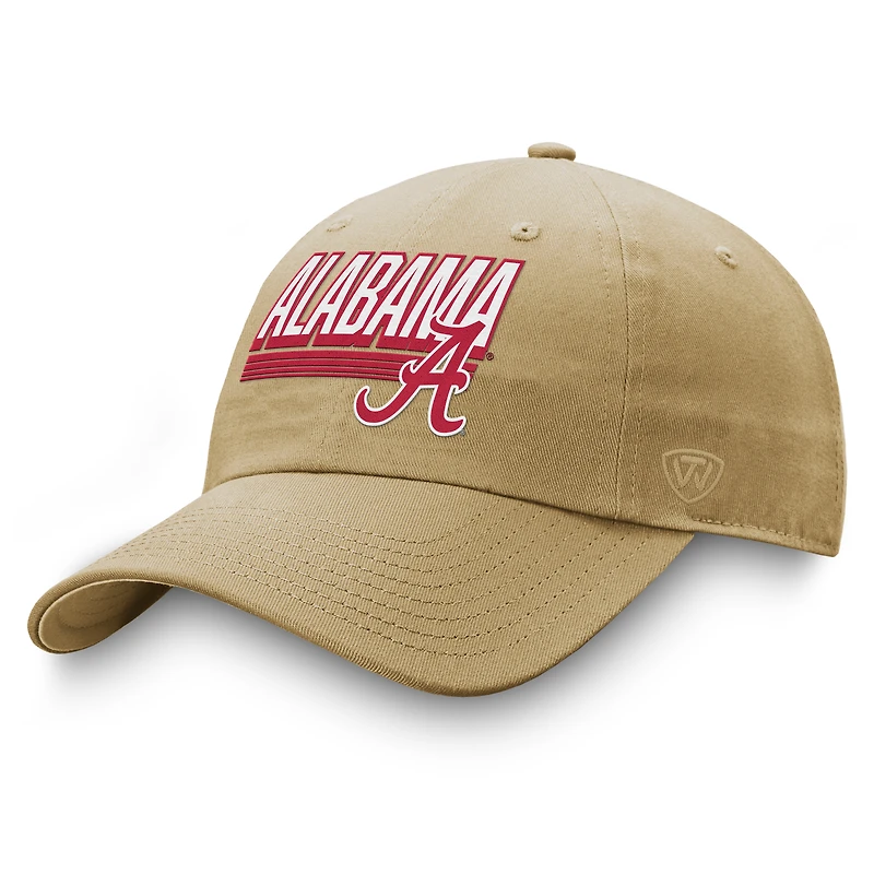 Casquette ajustable pour homme Top of the World Tan Alabama Crimson Tide Slice