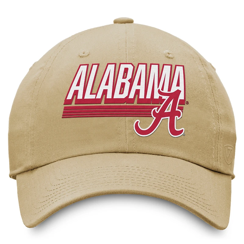 Casquette ajustable pour homme Top of the World Tan Alabama Crimson Tide Slice