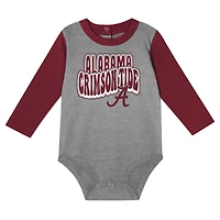 Newborn & Infant Alabama Crimson Tide Double Up Long Sleeve Bodysuit Pant Set