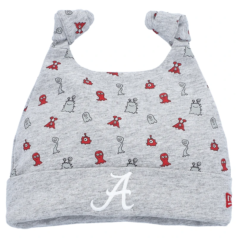 Bonnet en tricot à revers Newborn & Infant New Era gris chiné Alabama Crimson Tide Critter