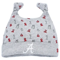 Bonnet en tricot à revers Newborn & Infant New Era gris chiné Alabama Crimson Tide Critter