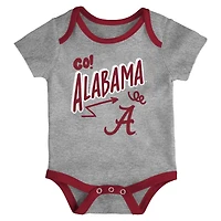 Newborn & Infant Outerstuff Alabama Crimson Tide Three-Pack All Day Play Bodysuit Set