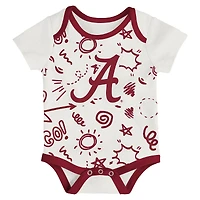 Newborn & Infant Outerstuff Alabama Crimson Tide Three-Pack All Day Play Bodysuit Set