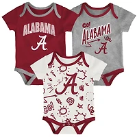 Newborn & Infant Outerstuff Alabama Crimson Tide Three-Pack All Day Play Bodysuit Set