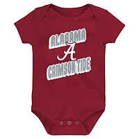 Newborn Crimson Alabama Tide Sunday Comics 3-Pack Bodysuit Set