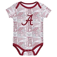 Newborn Crimson Alabama Tide Sunday Comics 3-Pack Bodysuit Set