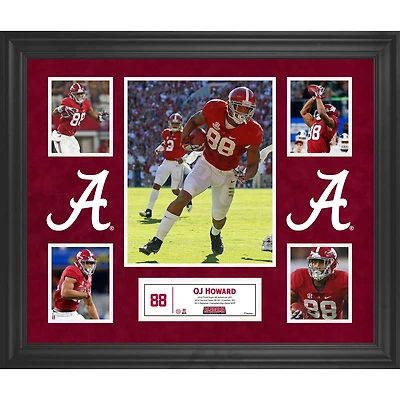 O.J. Howard Alabama Crimson Framed 23" x 27" 5-Photo Collage
