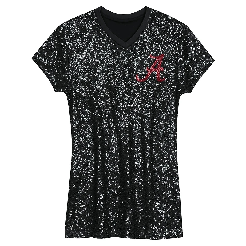 Preschool Black Alabama Crimson Tide Sequin V-Neck Dress