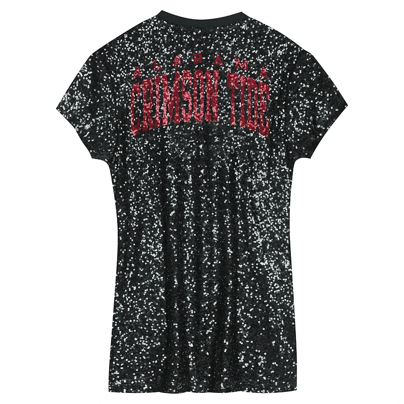 Preschool Black Alabama Crimson Tide Sequin V-Neck Dress