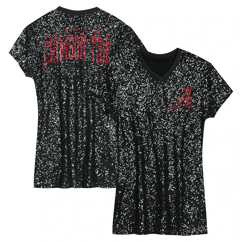 Preschool Black Alabama Crimson Tide Sequin V-Neck Dress