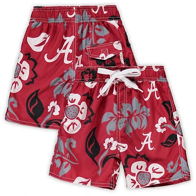 Préscolaire Wes & Willy Crimson Alabama Tide Floral Volley Short de bain