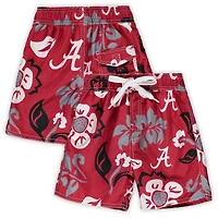 Préscolaire Wes & Willy Crimson Alabama Tide Floral Volley Short de bain