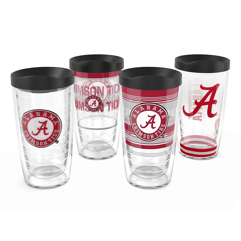 Tervis Alabama Crimson Tide paquet de quatre 16oz. Ensemble de gobelets classiques