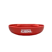 Gobelet en verre Alabama Crimson Tide de 40 oz de The Memory Company avec plateau à collation en silicone