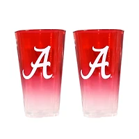 Ensemble de deux verres à bière ombrés Alabama Crimson Tide de 473 ml (16 oz) de The Memory Company