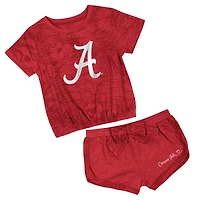 Ensemble t-shirt et short pour tout-petit Colosseum Crimson Alabama Tide Fern