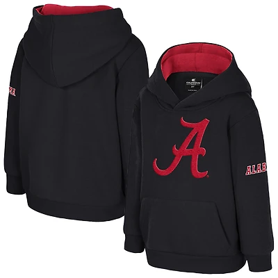 Sweat à capuche en polaire gros logo Colosseum Black Alabama Crimson Tide pour tout-petit